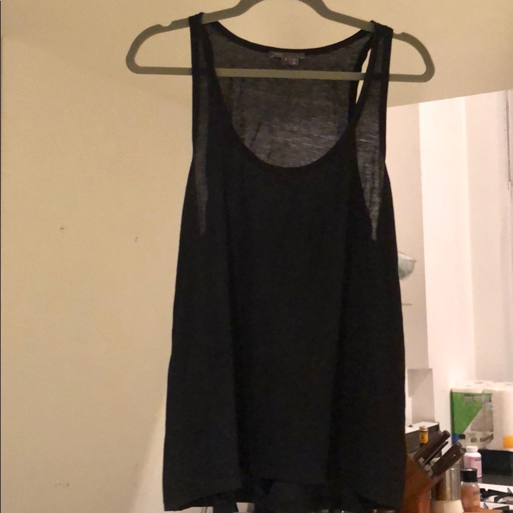 Vince soft black tank top size small